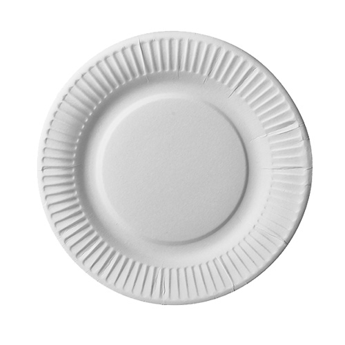 Product foto van Papieren borden karton wit rond set van 25 19cm