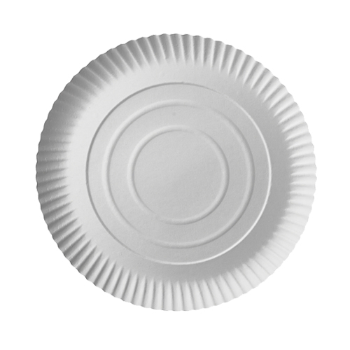 Product foto van Papieren borden karton wit set van 100 26cm