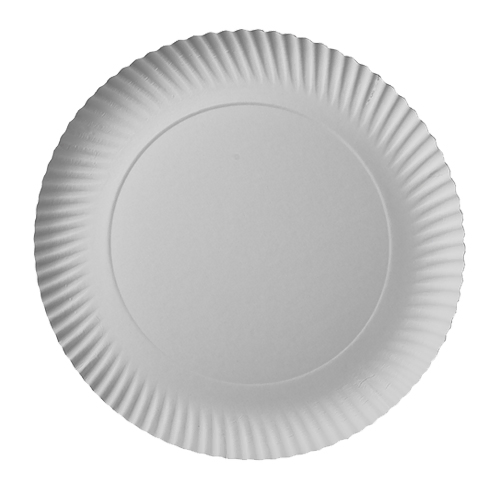 Product foto van Papieren borden karton wit set van 100 29cm