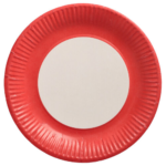 Product foto van Papieren borden rond rood set van 20
