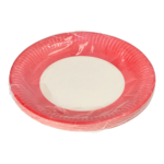 Product foto van Papieren borden rond rood set van 20