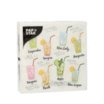 Product foto van Papieren cocktail servetten 3-laags 25cm set van 20