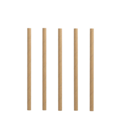 Product foto van Papieren cocktailrietjes bruin set van 500