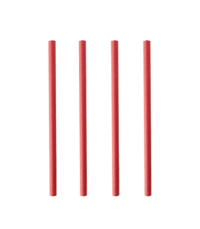 Product foto van Papieren cocktailrietjes rood set van 200