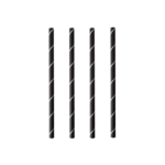 Product foto van Papieren cocktailrietjes zwart/wit Stripes set van 250