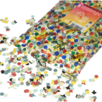 Product foto van Papieren confetti assorti kleuren 100gr