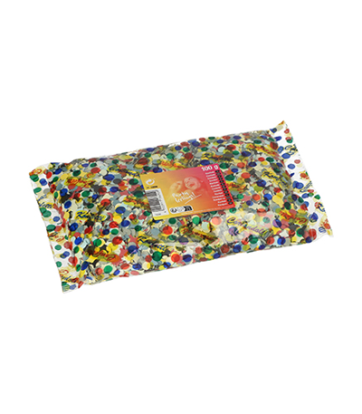 Product foto van Papieren confetti assorti kleuren 100gr