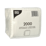 Product foto van Papieren desserttafeltjes wit set van 2000