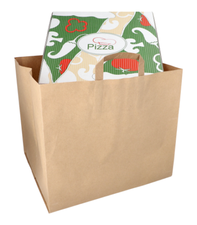 Product foto van Papieren draagtassen bruin XXL set van 25