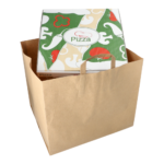 Product foto van Papieren draagtassen bruin XXL set van 25