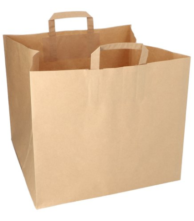 Product foto van Papieren draagtassen bruin XXL set van 25