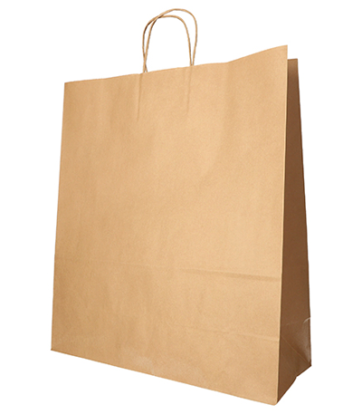 Product foto van Papieren draagtassen bruin met handvat set van 25