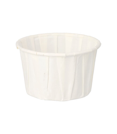 Product foto van Papieren dressingschaaltjes wit set van 100 110ml