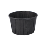 Product foto van Papieren dressingschaaltjes zwart set van 100 110ml