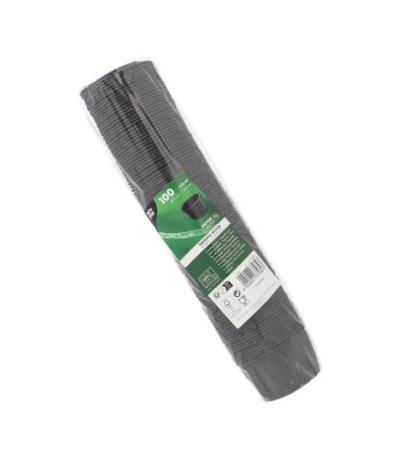 Product foto van Papieren dressingschaaltjes zwart set van 100 110ml