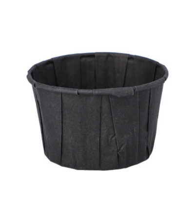 Product foto van Papieren dressingschaaltjes zwart set van 100 110ml
