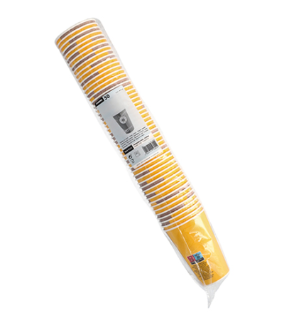 Product foto van Papieren drinkbekers karton To Go 300ml set van 50