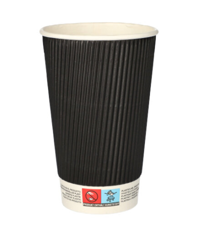 Product foto van Papieren drinkbekers karton "To Go" 400ml wit