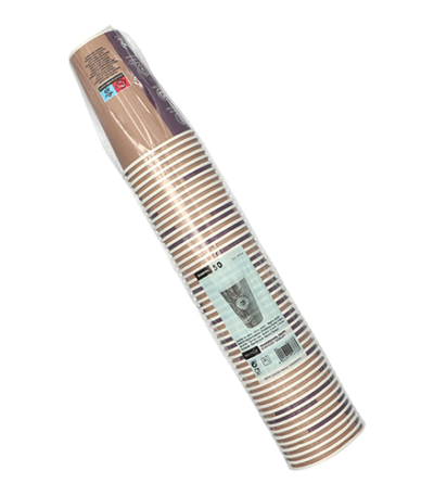 Product foto van Papieren drinkbekers karton To Go wit set van 50 400ml