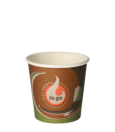 Product foto van Papieren drinkbekers karton To Go wit set van 80