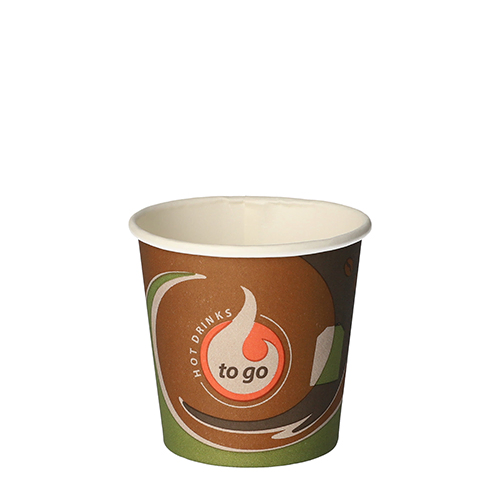 Product foto van Papieren drinkbekers karton To Go wit set van 80