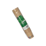 Product foto van Papieren drinkbekers karton bruin set van 50 100ml
