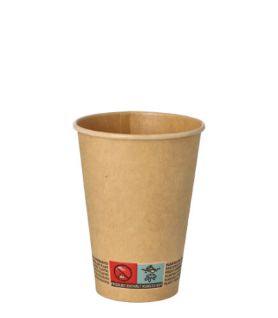 Product foto van Papieren drinkbekers karton bruin set van 50 180ml