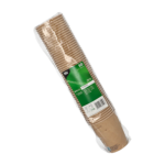Product foto van Papieren drinkbekers karton bruin set van 50 200ml