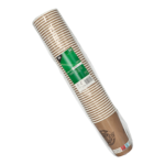Product foto van Papieren drinkbekers karton bruin set van 50 400ml