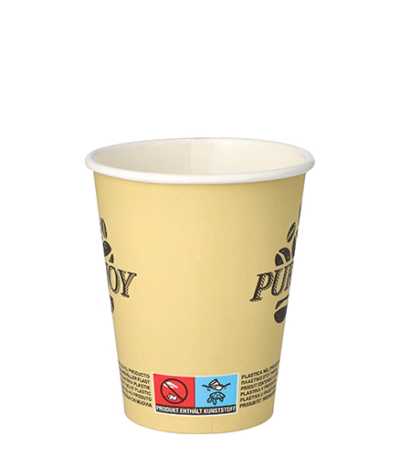 Product foto van Papieren drinkbekers karton creme set van 50 200ml