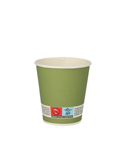 Product foto van Papieren drinkbekers karton donkergroen set van 20 100ml
