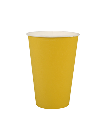 Product foto van Papieren drinkbekers karton geel set van 20 200ml