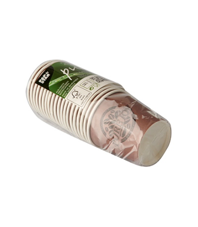 Product foto van Papieren drinkbekers karton paars set van 20 100ml Pure Joy