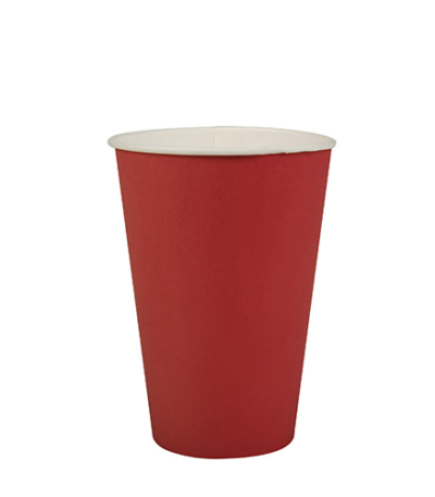 Product foto van Papieren drinkbekers karton rood set van 20 200ml
