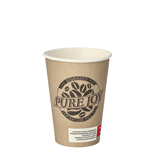 Product foto van Papieren drinkbekers karton taupe set van 80 180ml Pure Joy