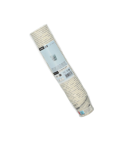 Product foto van Papieren drinkbekers karton wit 100ml Newsprint