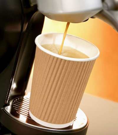 Product foto van Papieren drinkbekers karton wit 400ml