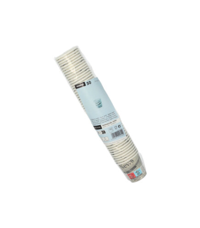 Product foto van Papieren drinkbekers karton wit 5cl Newsprint