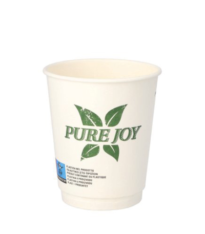 Product foto van Papieren drinkbekers karton wit dubbelwandig set van 20 200ml