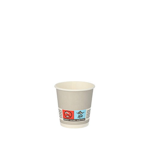 Product foto van Papieren drinkbekers karton zilver set van 20 5cl Shot