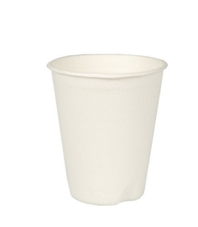 Product foto van Papieren drinkbekers suikerriet wit set van 40 200ml warm