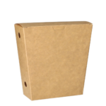Product foto van Papieren friet scoops karton bruin met deksel set van 50