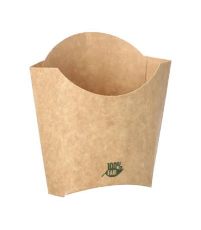 Product foto van Papieren friet scoops karton bruin small set van 80 100% Fair