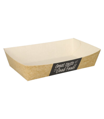 Product foto van Papieren frietbakjes karton extra large set van 50 Good Food
