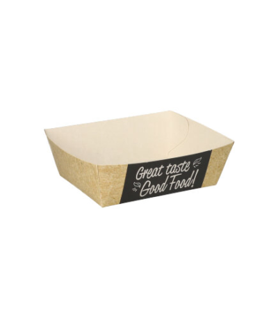 Product foto van Papieren frietbakjes karton small 250ml Good Food