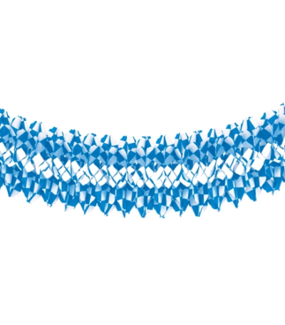 Product foto van Papieren guirlande Beiers blauw 10m