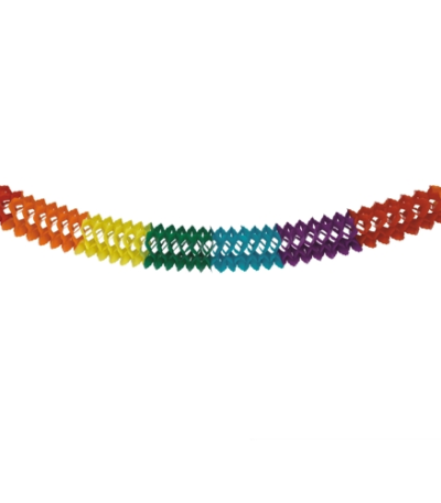 Product foto van Papieren guirlande Rainbow 6m