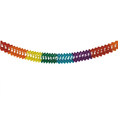 Product foto van Papieren guirlande Rainbow 6m