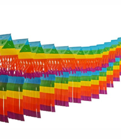 Product foto van Papieren guirlande franjes brandvertragend 10m
