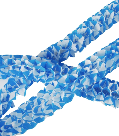 Product foto van Papieren guirlandes Beiers blauw mini 2m brandvertragend